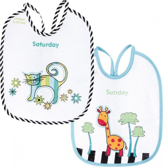 Dětský bryndák Canpol babies froté/Peva 7ks Colorful animal, Canpol - obrázek 2