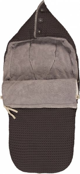 Koeka Fusak do kočárku Oslo, waffle/teddy dark grey/soft grey - obrázek 1