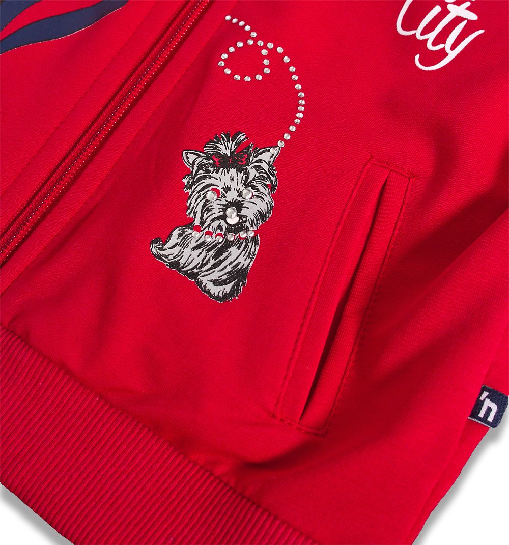Dívčí mikina s flitry Mix´nMATCH CHIC červená Velikost: 98 - obrázek 5
