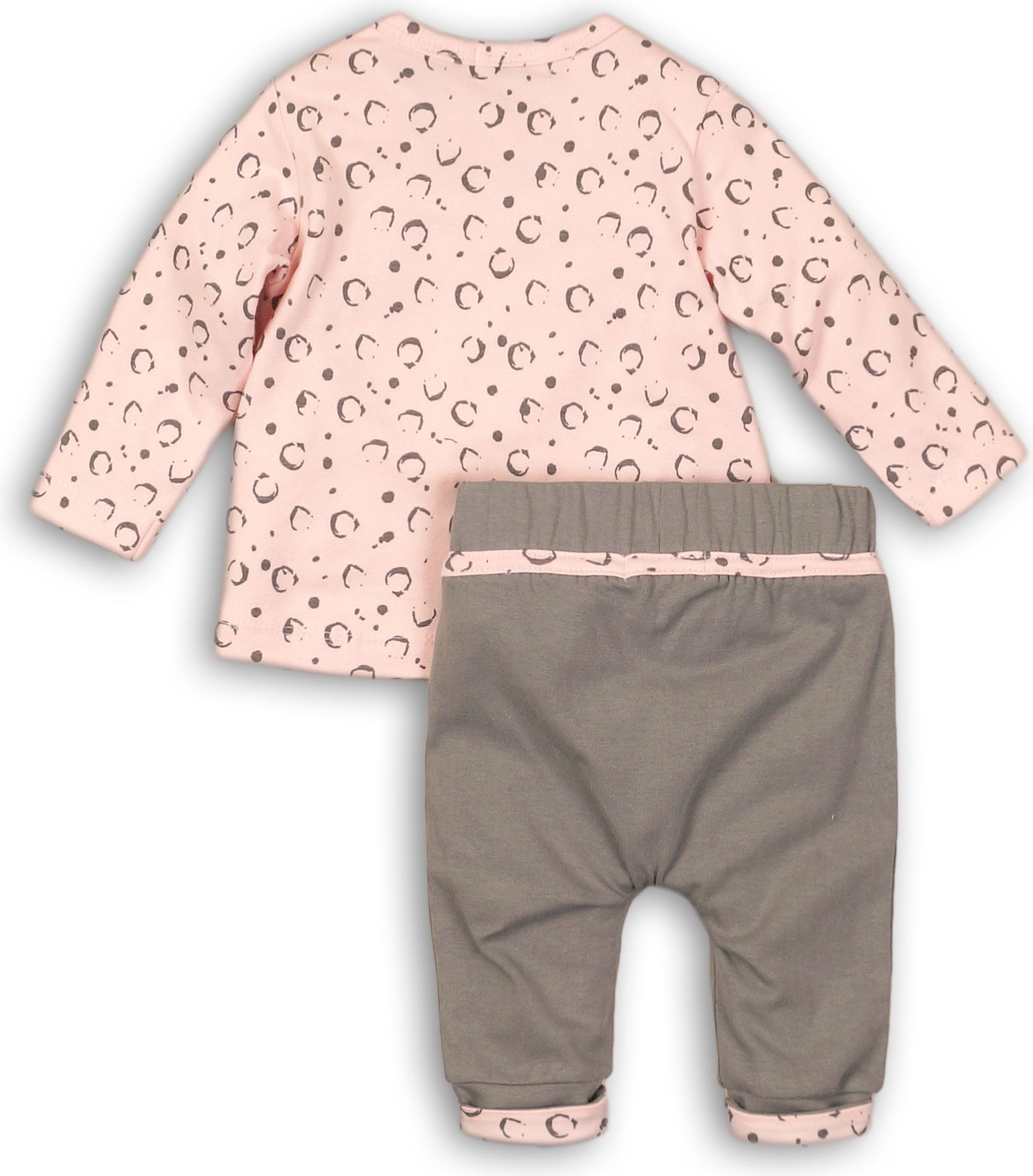 DIRKJE Set 2-dílný B-SO SOFT SMILE 80 Pink - Grey - obrázek 2