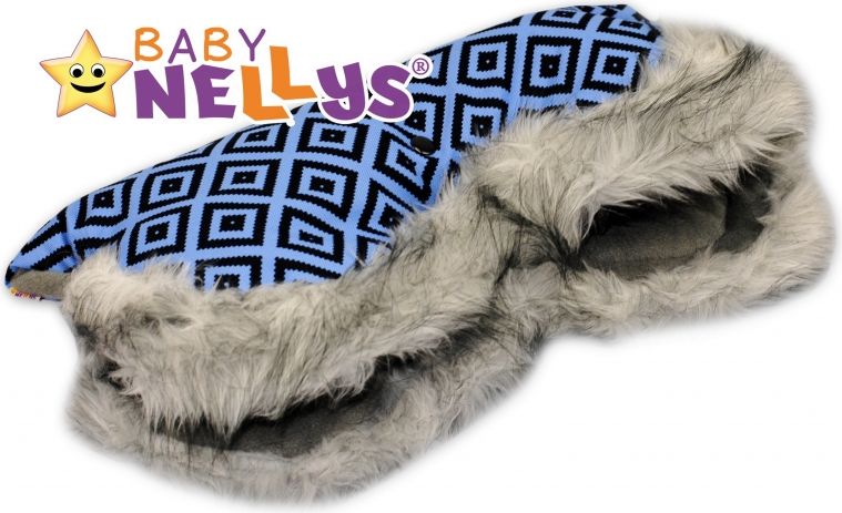 Baby Nellys Rukávník ke kočárku s kožešinkou Baby Nellys ® flees - obrázek 1