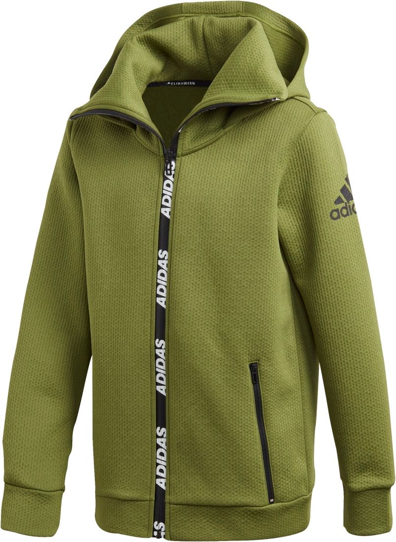 adidas Climawarm Full-Zip Hoodie zelená 152 - obrázek 1