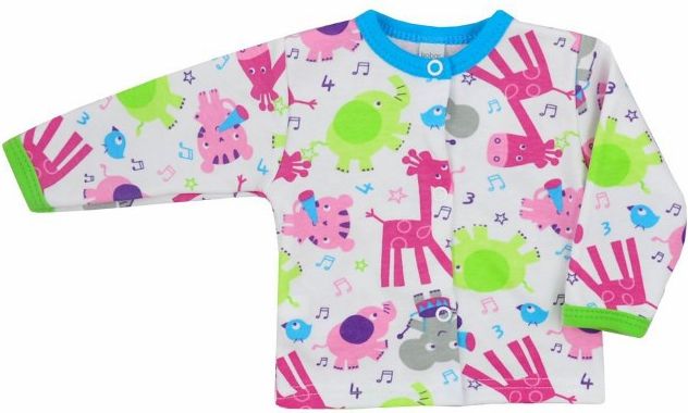 Kojenecký kabátek Bobas Fashion Zoo tyrkysový 62 (3-6m) - obrázek 1