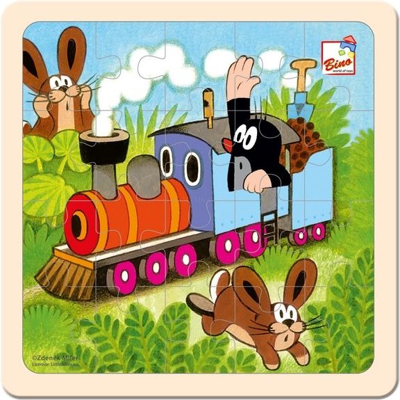 Skládanka puzzle - Krtek a mašinka 20d - obrázek 1