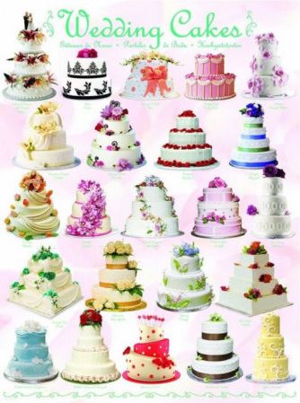 EUROGRAPHICS Puzzle Svatební dorty 1000 dílků - obrázek 1