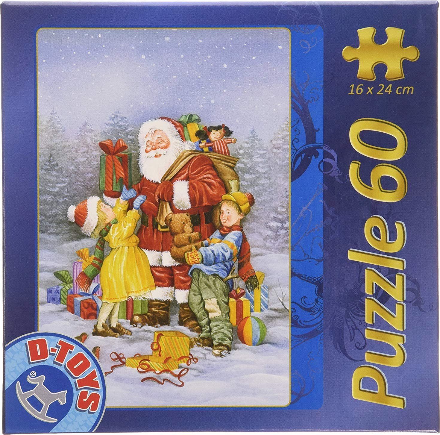 D-TOYS Puzzle Santa rozdává dárky 60 dílků - obrázek 1