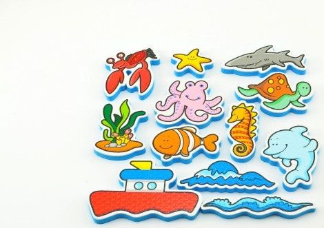 Teddies Vodolepky Moje první zvířátka oceán pěnová sada se síťkou 12ks v krabici 19x27x5cm MP - obrázek 3