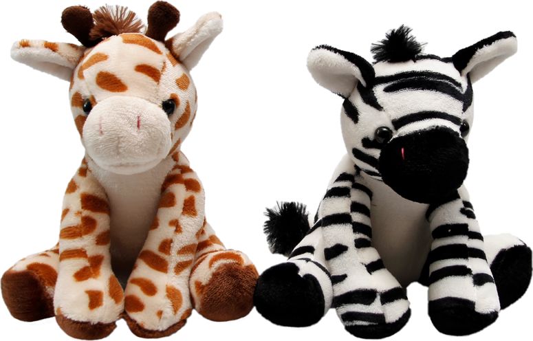 Plyšová zvířata lev, zebra, žirafa - obrázek 1