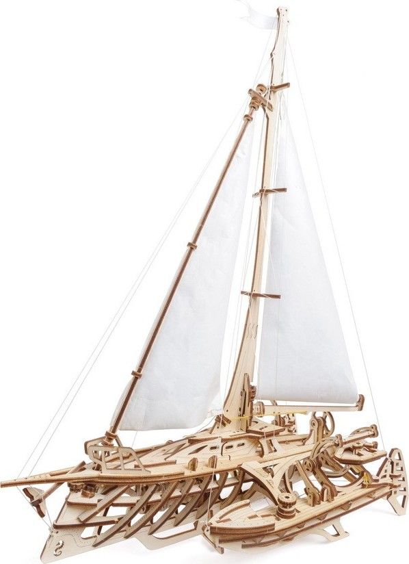 Ugears Dřevěná stavebnice 3D mechanické puzzle Plachetnice - obrázek 1