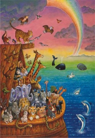ANATOLIAN Puzzle Noe a duha 260 dílků - obrázek 1