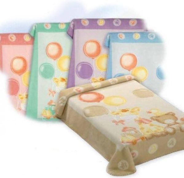 Dětská španělská deka do kočárku, béžová s Medvídky, Baby Perla - obrázek 1