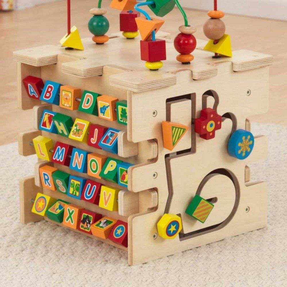 KIDKRAFT Dřevěná motorická kostka Deluxe - obrázek 3