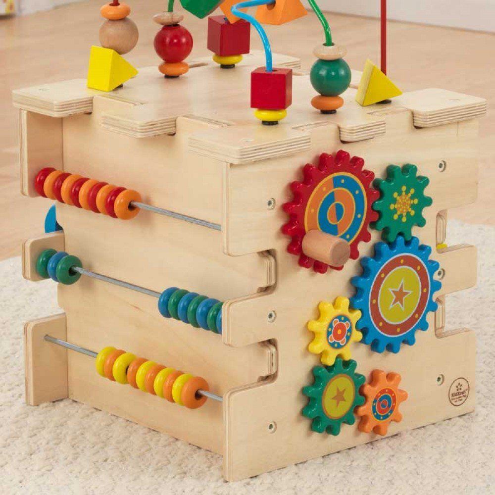 KIDKRAFT Dřevěná motorická kostka Deluxe - obrázek 4