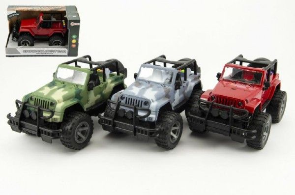 Auto terénní plast 23cm na setrvačník na baterie se zvukem se světlem asst 3 barvy - obrázek 1
