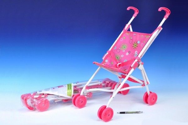 Teddies Kočárek pro panenky golfové hole kov/plast 27x55x52cm v sáčku - obrázek 1
