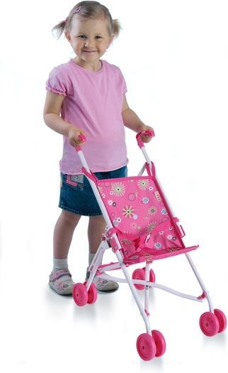 Teddies Kočárek pro panenky golfové hole kov/plast 27x55x52cm v sáčku - obrázek 4