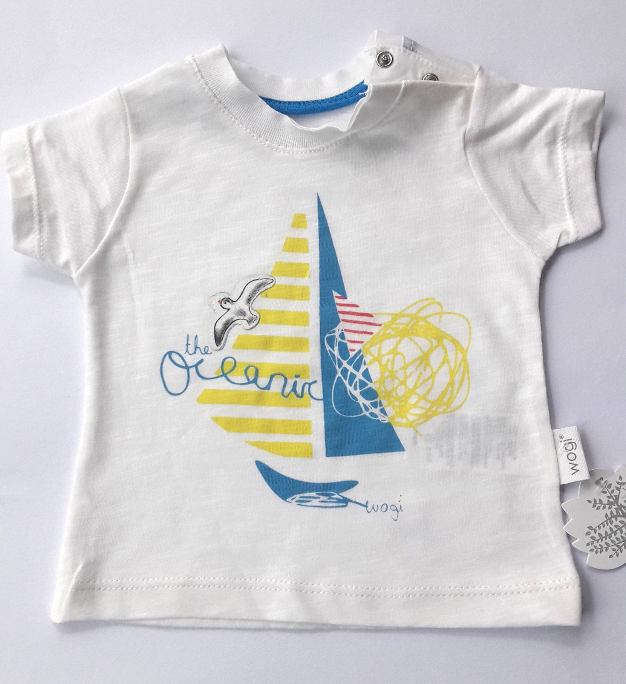 Oceanic chlapecký letní set tričko s krátkým rukávem a kraťasy Wogi - 68/Modrá/100% Bavlna - obrázek 6