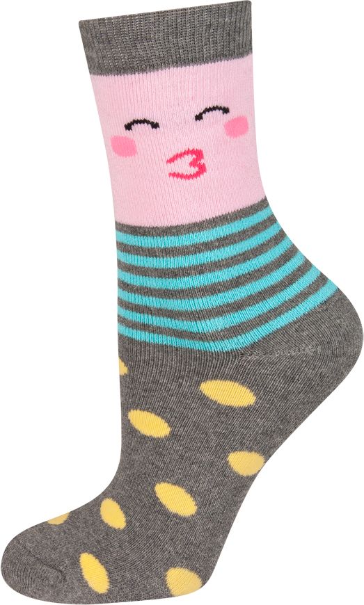 Dětské termo ponožky SOXO SMAJLÍK PUSINKA žlutý puntík Velikost: 25-28 - obrázek 1
