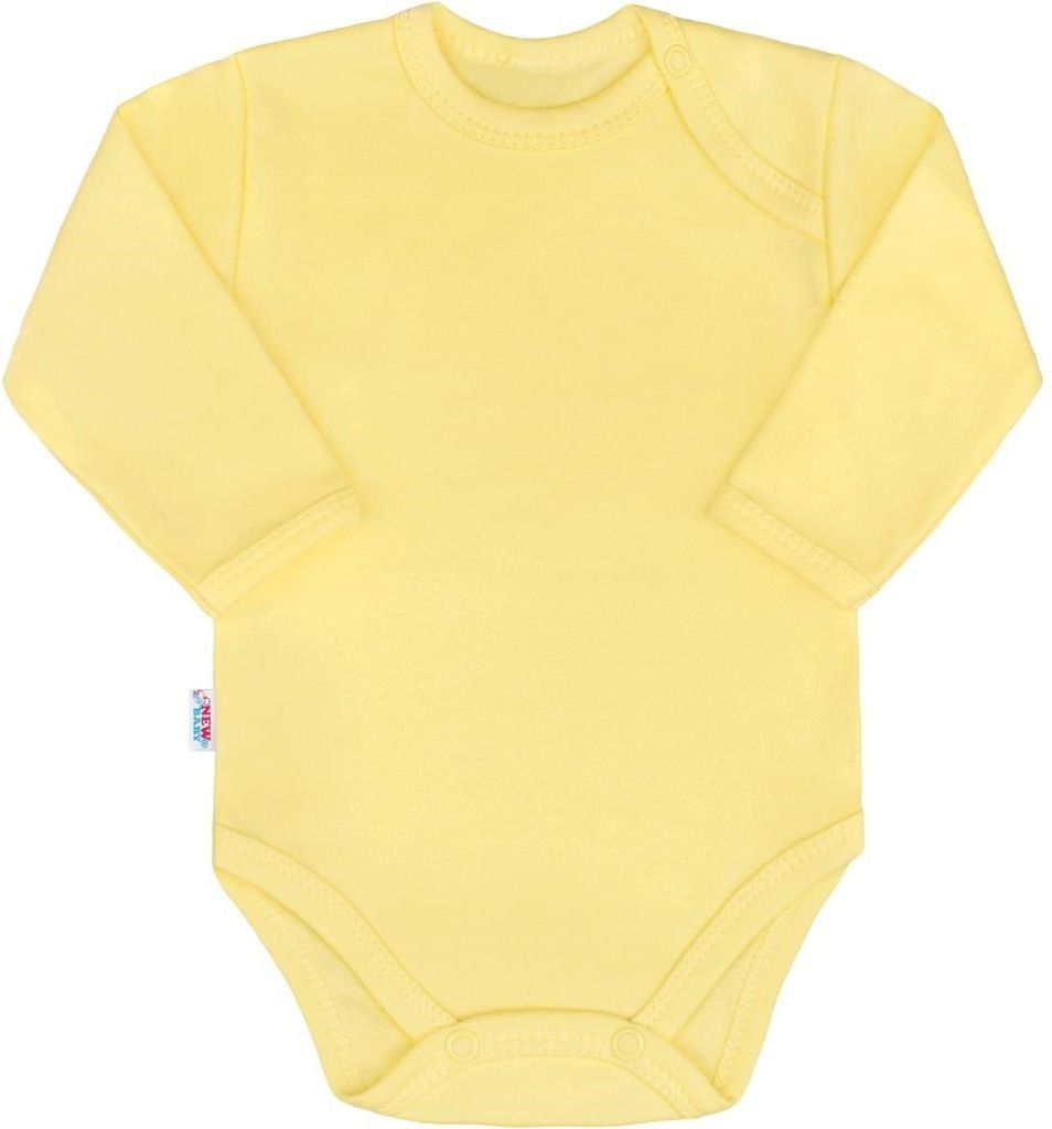 Kojenecké body s dlouhým rukávem New Baby Pastel žluté 56 (0-3m) - obrázek 1