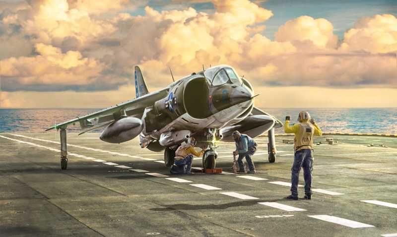 ITALERI Model Kit letadlo 1410 - AV-8A HARRIER (1:72) - obrázek 6