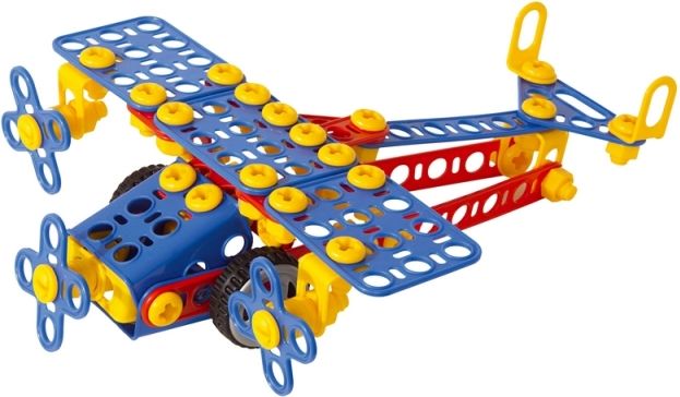Mechanik Hugo staví Letadlo Seva stavebnice s nářadím 144ks plast v krabici 31x16x7cm - obrázek 2