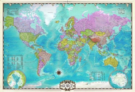EUROGRAPHICS Puzzle Mapa světa 2000 dílků - obrázek 1