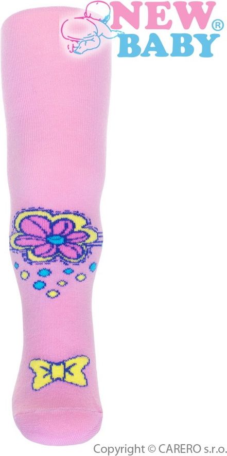 Bavlněné punčocháčky New Baby s ABS světle růžové flower princess 92 (18-24m) - obrázek 3