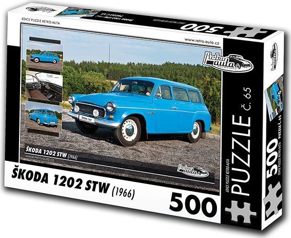 RETRO-AUTA Puzzle č. 65 Škoda 1202 STW (1966) 500 dílků - obrázek 1