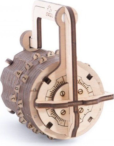 Ugears 3D dřevěné mechanické puzzle Zámek - obrázek 1
