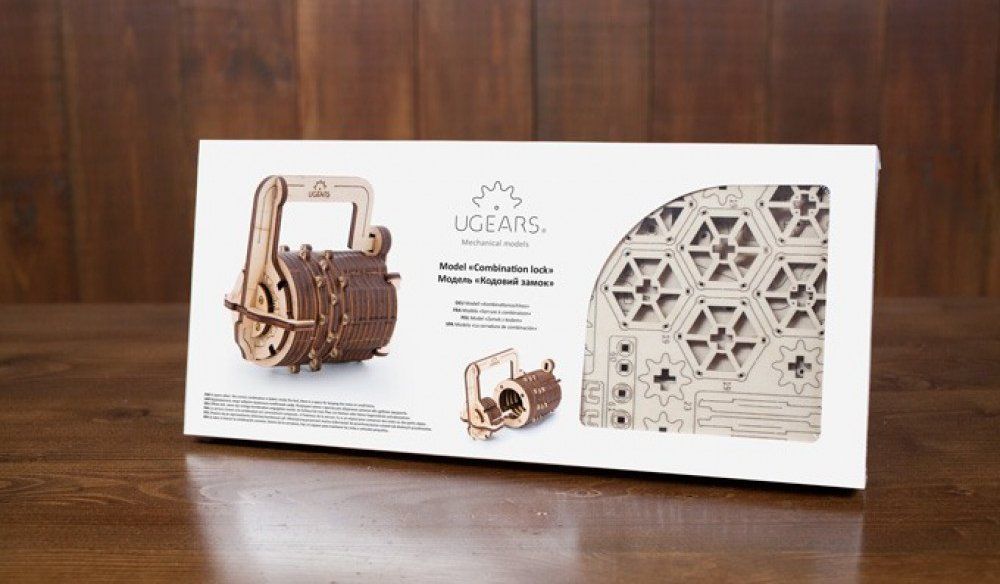 Ugears 3D dřevěné mechanické puzzle Zámek - obrázek 7