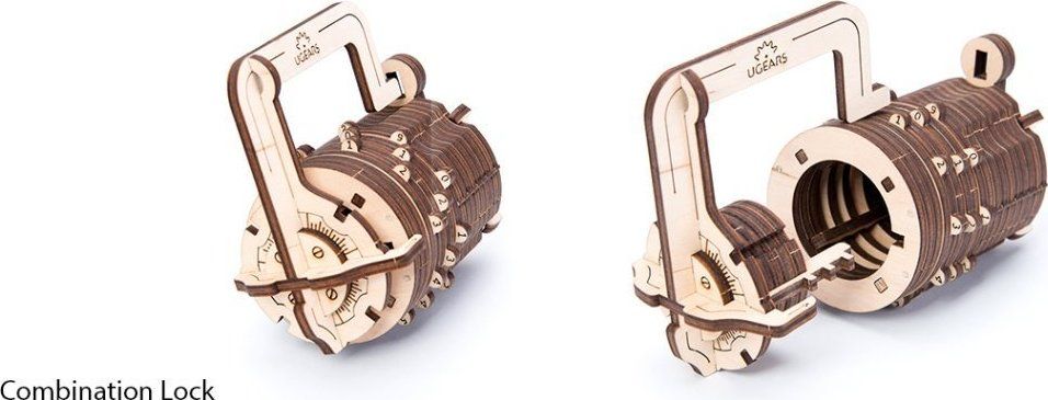 Ugears 3D dřevěné mechanické puzzle Zámek - obrázek 9