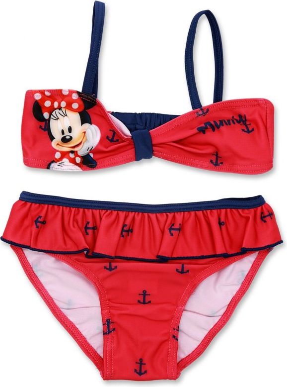 Setino · Dívčí dvoudílné plavky / bikiny Minnie Mouse - Disney - červené EU 104 - obrázek 1