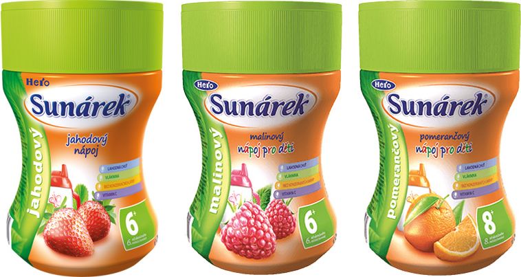 SUNÁREK Dětský rozpustný nápoj ochutnávkové balení (3x200 g) - obrázek 1