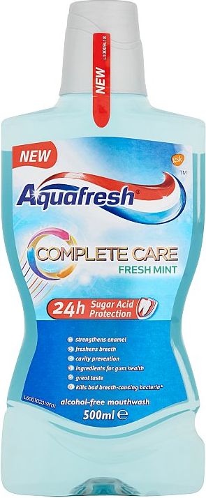 Aquafresh Complete Care ústní voda 500ml 500 ml - obrázek 2