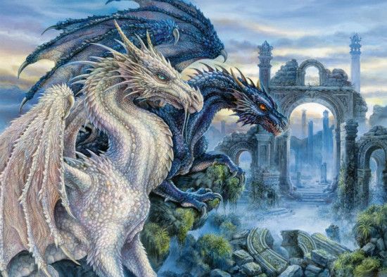 RAVENSBURGER Puzzle Mýtičtí draci 1000 dílků - obrázek 1