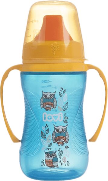 LOVI Hrníček nevylévací Folky 250 ml (12m+) - modrý - obrázek 1