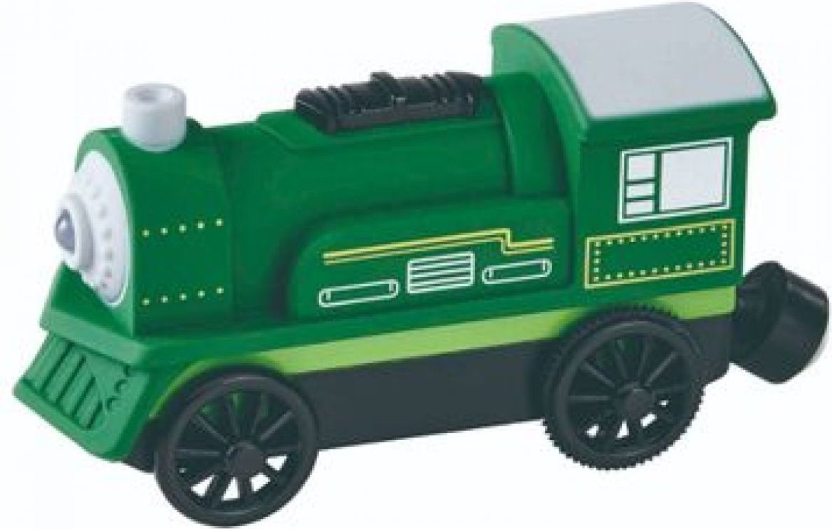 Maxim Elektrická lokomotiva zelená s černými koly - obrázek 1
