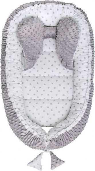 BELISIMA Hnízdečko pro miminko Minky Sweet Baby Belisima šedé - obrázek 1