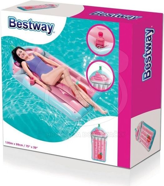 Bestway nafukovací lehátko 44037 růžové - obrázek 5