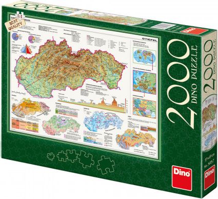 Dino MAPA SLOVENSKA 2000 dílků - obrázek 1