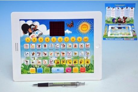 Krtkův naučný tablet pro nejmenší Krtek 24,1x18,7x1,8cm na baterie v krabici - obrázek 1
