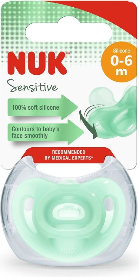 Silikonové šidítko Sensitive NUK 6-18m zelený 6-18 m - obrázek 2