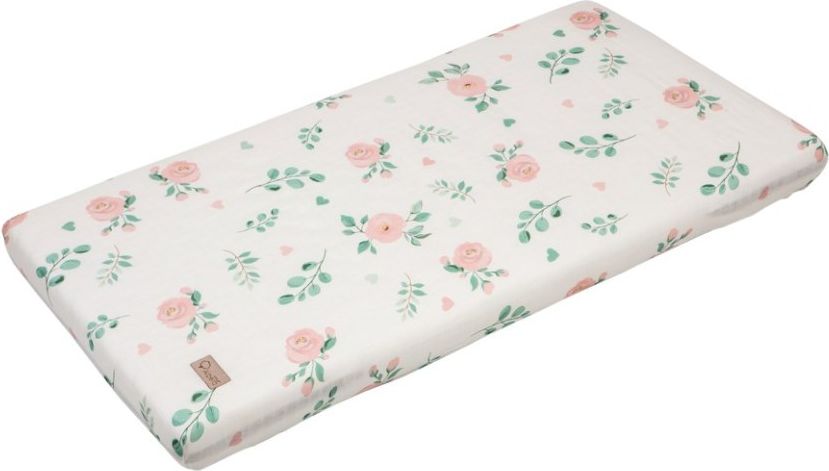 KLUPS Prostěradlo mušelínové s gumičkou 60x120 cm Rose - obrázek 1