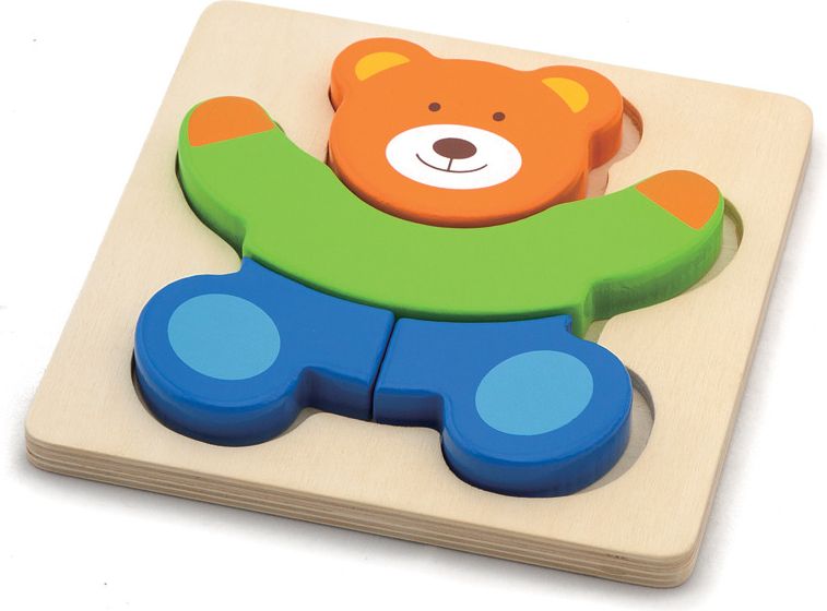 Dřevěné vkládací puzzle Medvěd - obrázek 1