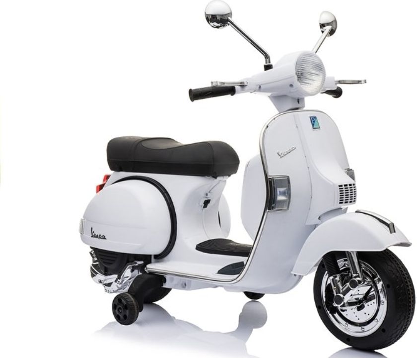 Dětská elektrická motorka Vespa - bílá - obrázek 1
