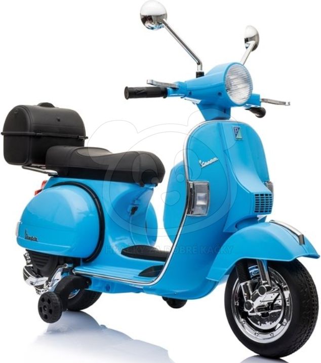Dětská elektrická motorka Vespa - bílá - obrázek 3