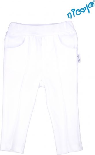 Nicol Dětské bavlněné kalhoty Nicol, Sailor - bílé, vel. 116 116 (5-6 let) - obrázek 1