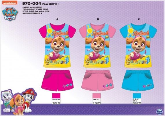 Setino - Dívčí letní souprava Tlapková patrola (Paw Patrol) - vel. 122 - obrázek 3