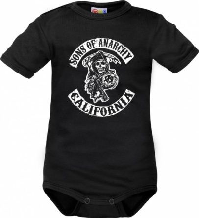 Body krátký rukáv Dejna Sons of Anarchy- černé, Velikost koj. oblečení 62 (2-3m) - obrázek 1