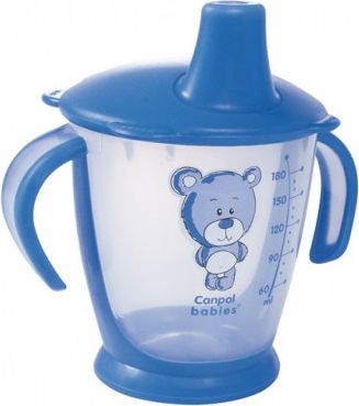 Dětský netekoucí hrníček Canpol Babies Teddy modrý - obrázek 1